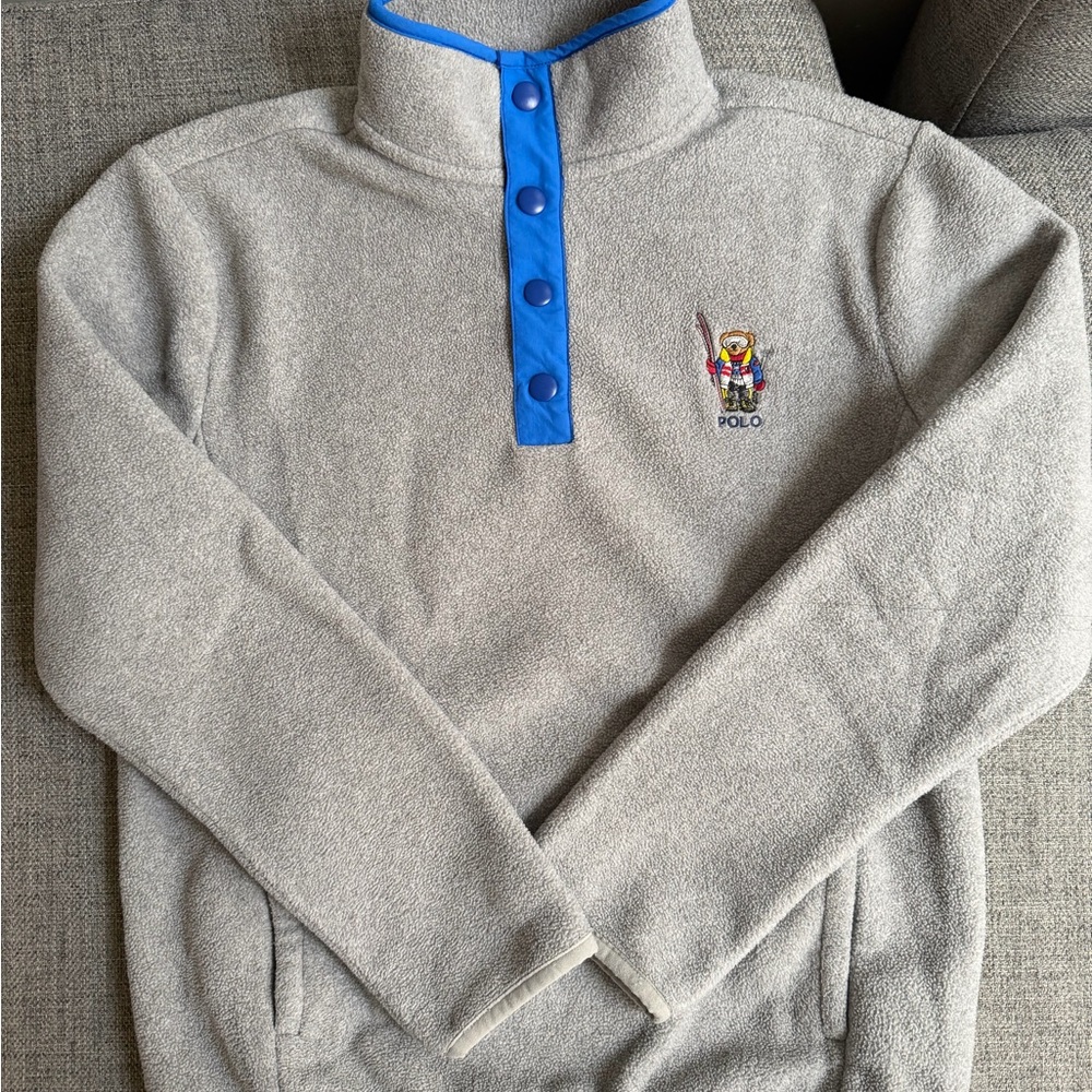 Polo by Ralph Lauren Light Gray Fleece Pullover